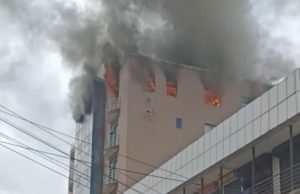 Fire Erupts in High-Rise Building Along Kumasi Road in Nairobi CBD